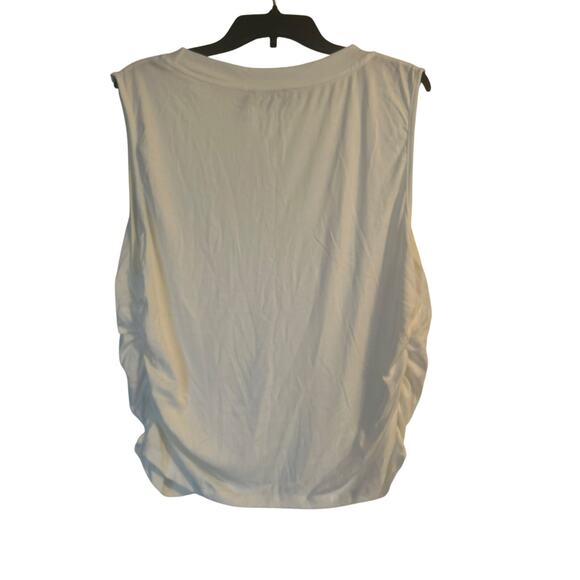 NWT Cider Brand Women's Cream Color Sleeveless Tank Top Shirred Size 3X - Picture 2 of 7